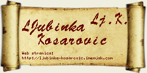 LJubinka Košarović vizit kartica